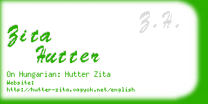 zita hutter business card